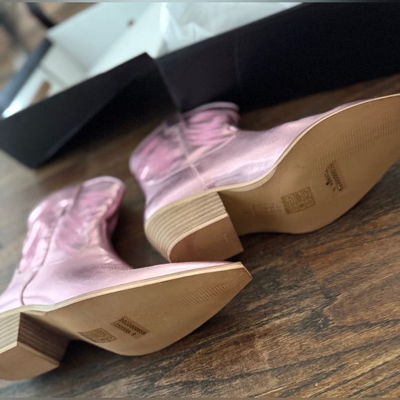 SHUSHOP NEW Pink Western-Style Women's Boots 9M - Picture 3 of 6